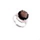 redgem sterling silver ring for women natural smoky quartz brown 13 mm round jarg356 women's fashion redgem sterling silver ring for women natural smoky quartz brown 13 mm round redgem 1542