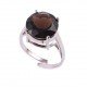 redgem sterling silver ring for women natural smoky quartz brown 13 mm round jarg356 women's fashion redgem sterling silver ring for women natural smoky quartz brown 13 mm round redgem 1542