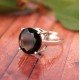 redgem sterling silver ring for women natural smoky quartz brown 13 mm round jarg356 women's fashion redgem sterling silver ring for women natural smoky quartz brown 13 mm round redgem 1542