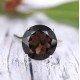 redgem sterling silver ring for women natural smoky quartz brown 13 mm round jarg356 women's fashion redgem sterling silver ring for women natural smoky quartz brown 13 mm round redgem 1542