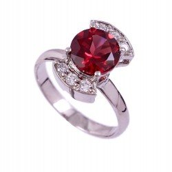 Redgem 925 Silver Ring for Women and Girls Natural Garnet Red 8 MM Round Redgem 925 Silver Ring for Women and Girls Natural Garnet Red 8 MM Round