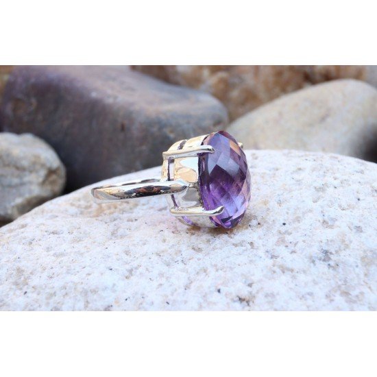 redgem 925 silver ring for women natural amethyst purple free size oval jarg361 women's fashion redgem 925 silver ring for women natural amethyst purple free size oval redgem 1545