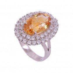 Redgem 925 Silver Ring for Women and Girls Natural Citrine Yellow 10X14 MM Oval redgem 925 silver ring for women and girls natural citrine yellow 9x11 mm oval jarg52 women's fashion redgem 925 silver ring for women and girls natural citrine yellow 9x11 mm oval redgem 1014
