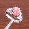 redgem sterling silver ring for women natural rhodochrosite pink 8x10 mm oval jarg370 women's fashion redgem sterling silver ring for women natural rhodochrosite pink 8x10 mm oval redgem 1552