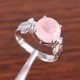 redgem sterling silver ring for women natural rose quartz pink 10 mm round jarg380 women's fashion redgem sterling silver ring for women natural rose quartz pink 10 mm round redgem 1562