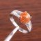 redgem sterling silver ring for women natural sun stone orange 9 mm round jarg396 women's fashion redgem sterling silver ring for women natural sun stone orange 9 mm round redgem 1578