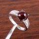 redgem 925 silver ring for women natural garnet red 9 mm round jarg399 women's fashion redgem 925 silver ring for women natural garnet red 9 mm round redgem 1581