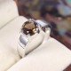 redgem 925 silver ring for women natural smoky quartz brown 8 mm round jarg407 women's fashion redgem 925 silver ring for women natural smoky quartz brown 8 mm round redgem 1588