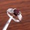 redgem sterling silver ring for women natural garnet red 8 mm round jarg408 women's fashion redgem sterling silver ring for women natural garnet red 8 mm round redgem 1589