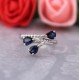 redgem 925 silver ring for women natural blue sapphire 4x5 mm pear jarg409 women's fashion redgem 925 silver ring for women natural blue sapphire 4x5 mm pear redgem 1590