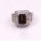redgem 925 silver ring for women and girls natural smoky quartz brown 7x9 mm rectangle jarg42 women's fashion redgem 925 silver ring for women and girls natural smoky quartz brown 7x9 mm rectangle redgem 1005