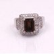 redgem 925 silver ring for women and girls natural smoky quartz brown 7x9 mm rectangle jarg42 women's fashion redgem 925 silver ring for women and girls natural smoky quartz brown 7x9 mm rectangle redgem 1005