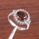 redgem 925 silver ring for women natural smoky quartz brown 10 mm round jarg421 women's fashion redgem 925 silver ring for women natural smoky quartz brown 10 mm round redgem 1601