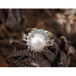 redgem 925 silver ring for women and girls cultured pearl 7 mm round jarg160 women's fashion redgem 925 silver ring for women and girls cultured pearl 7 mm round redgem 1103
