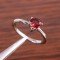 redgem 925 silver ring for women natural garnet red 6 mm heart jarg423 women's fashion redgem 925 silver ring for women natural garnet red 6 mm heart redgem 1603