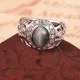 redgem sterling silver ring for women natural cats eye grey 8x10 mm oval jarg426 women's fashion redgem sterling silver ring for women natural cats eye grey 8x10 mm oval redgem 1605