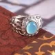 redgem sterling silver ring for women natural chalcedony blue 8x10 mm oval jarg428 women's fashion redgem sterling silver ring for women natural chalcedony blue 8x10 mm oval redgem 1607