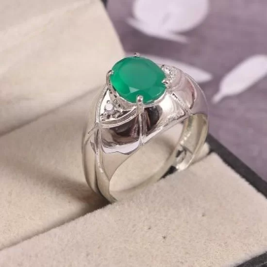redgem 925 silver ring for women natural onyx green 8x10 mm oval jarg439 women's fashion redgem 925 silver ring for women natural onyx green 8x10 mm oval redgem 1618