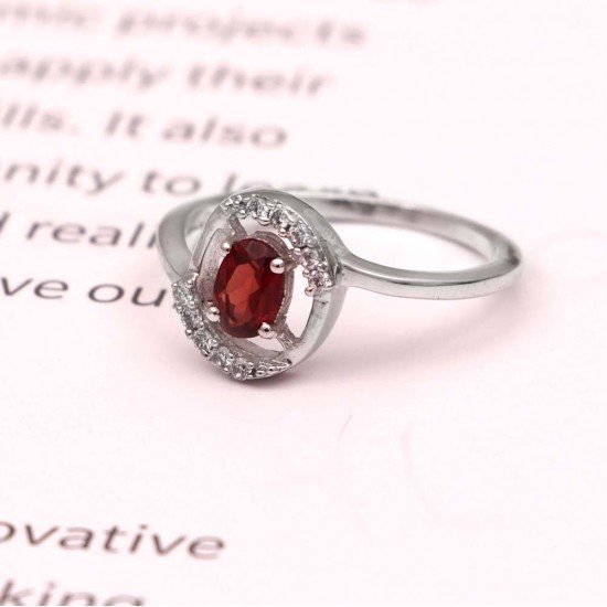 redgem 925 silver ring for women natural garnet red 4x6 mm oval jarg46 women's fashion redgem 925 silver ring for women natural garnet red 4x6 mm oval redgem 1009