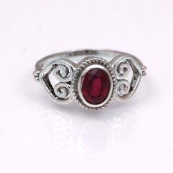 Redgem 925 Silver Ring for Women and Girls Natural Ruby Red 5X7 MM Oval redgem 925 silver ring for women and girls natural ruby pink 4x6 mm oval jarg67 women's fashion redgem 925 silver ring for women and girls natural ruby pink 4x6 mm oval redgem 1029