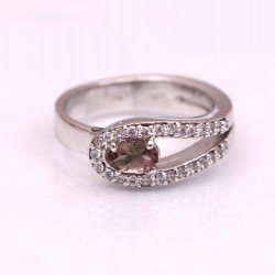 Redgem 925 Silver Ring for Women and Girls Natural Tourmaline 4X16 MM Oval Redgem 925 Silver Ring for Women and Girls Natural Tourmaline 4X16 MM Oval
