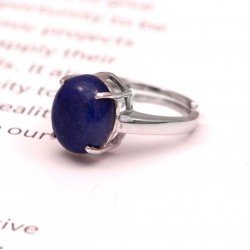 Redgem 925 Silver Ring for Women and Girls Natural Lapis Lazuli Blue 10X12 MM Oval redgem 925 silver ring for women natural lapis lazuli blue 9 mm round jarg27 women's fashion redgem 925 silver ring for women natural lapis lazuli blue 9 mm round redgem 990