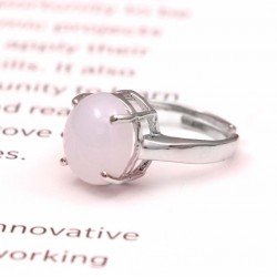 redgem 925 silver ring for women natural chalcedony white 10x12 mm oval jarg51 women's fashion redgem 925 silver ring for women natural chalcedony white 10x12 mm oval redgem 1013
