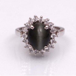 redgem sterling silver ring for women natural cats eye grey 9x11 mm oval jarg436 women's fashion redgem sterling silver ring for women natural cats eye grey 9x11 mm oval redgem 1615