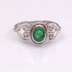 Redgem 925 Silver Ring for Women and Girls Natural Emerald Green 5X7 MM Oval redgem 925 silver ring for women natural emerald green 5x7 mm oval jarg162 women's fashion redgem 925 silver ring for women natural emerald green 5x7 mm oval redgem 1105