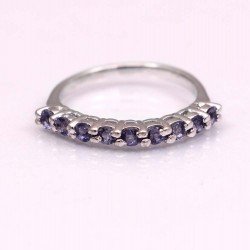 Redgem 925 Silver Ring for Women and Girls Natural Iolite Blue 3 MM Round Redgem 925 Silver Ring for Women and Girls Natural Iolite Blue 3 MM Round