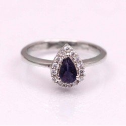 Redgem 925 Silver Ring for Women and Girls Natural Iolite Blue 4X6 MM Pear redgem 925 silver ring for women and girls natural iolite blue 7x9 mm rectangle jarg41 women's fashion redgem 925 silver ring for women and girls natural iolite blue 7x9 mm rectangle redgem 1004