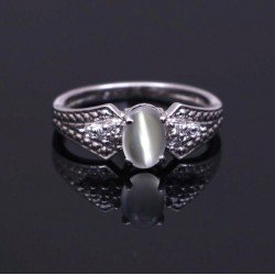 Redgem 925 Silver Ring for Women and Girls Natural Moonstone White 5X7 MM Oval redgem 925 silver pendants natural rainbow moonstone japd29 pendants redgem 925 silver pendants natural rainbow moonstone redgem 1143