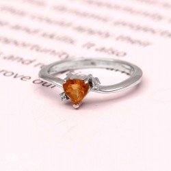 Redgem 925 Silver Ring for Women and Girls Natural Citrine Yellow 5 MM Heart Redgem 925 Silver Ring for Women and Girls Natural Citrine Yellow 5 MM Heart