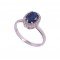redgem 925 silver ring for women natural blue sapphire 6x8 mm oval jarg9 women's fashion elegant blue sapphire ring in sterling silver | redgem redgem 973