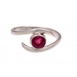 Redgem 925 Silver Ring for Women and Girls Natural Ruby Pink 5 MM Round redgem 925 silver ring for women and girls natural ruby pink 4x6 mm oval jarg67 women's fashion redgem 925 silver ring for women and girls natural ruby pink 4x6 mm oval redgem 1029